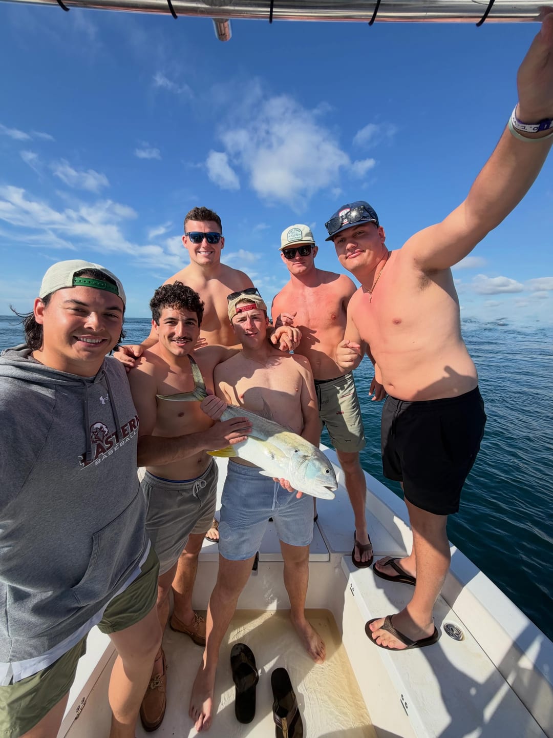The whole group took a pic with this nice jackcrevalle after fighting a tarpon for over...